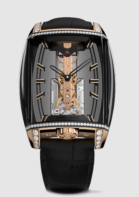 Buy Corum replica B313/04280 - 313.200.77/0F01 HS15 GOLDEN BRIDGE AVANT-GARDE TITANIUM - GOLD AND DIAMONDS watches